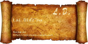 Lai Diána névjegykártya